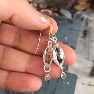 🩷❤️STUNNING Sterling Swarovski foil earrings new